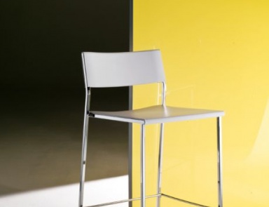 Bar stool on steel base, Midia, Bontempi Casa