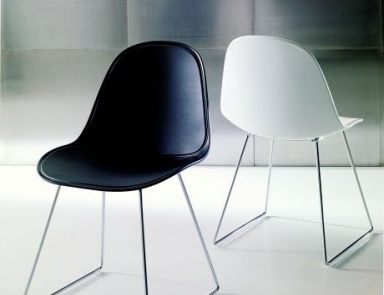 Chair with steel base Nicla, Bontempi Casa