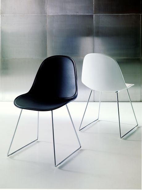 Chair with steel base Nicla, Bontempi Casa