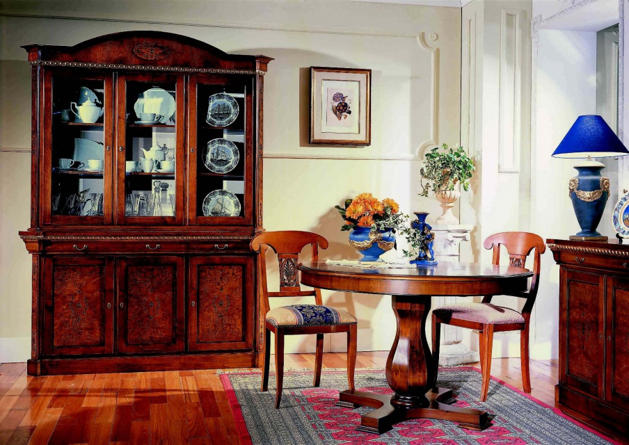 Set for the dining room, sideboard, table, chair, Guerra Vanni