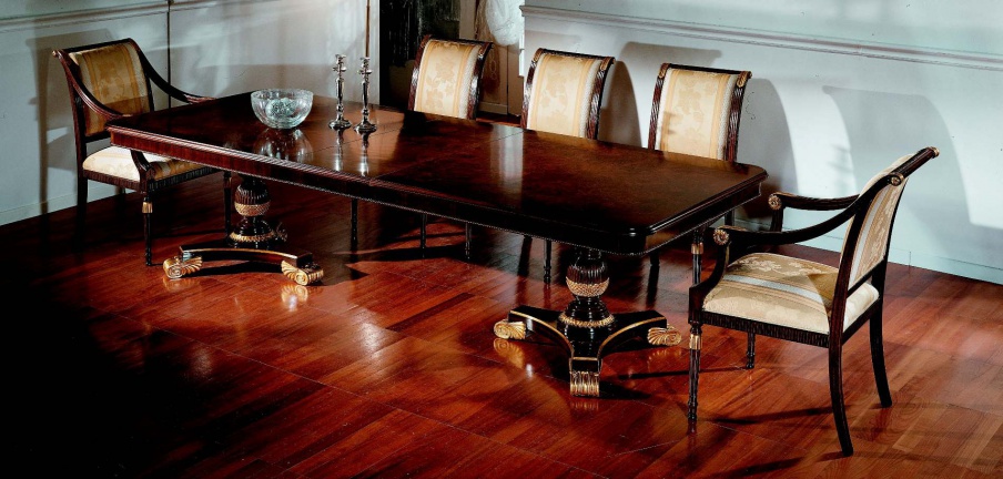 Set for the dining room, table, chair, Guerra Vanni