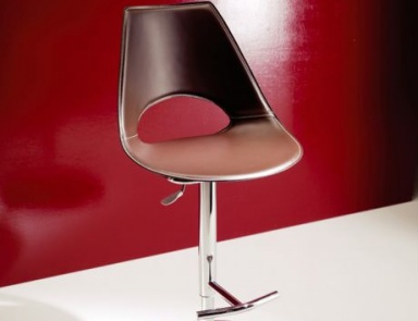 Bar stool on steel base, Shark, Bontempi Casa