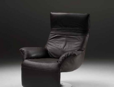 Chair in leather upholstery, Uno - Gyform