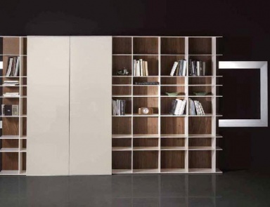 Bookcase with sliding doors, Flai