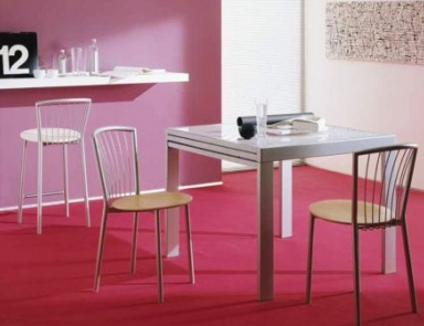 Chair with steel base Calipso, Bontempi Casa