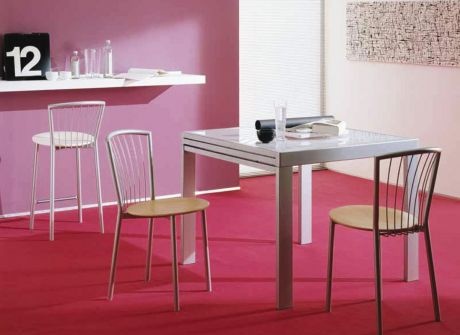 Chair with steel base Calipso, Bontempi Casa