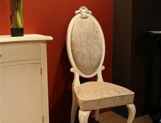 A chair with soft upholstery, Isella