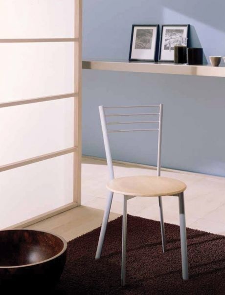 Chair with steel base Dafne, Bontempi Casa