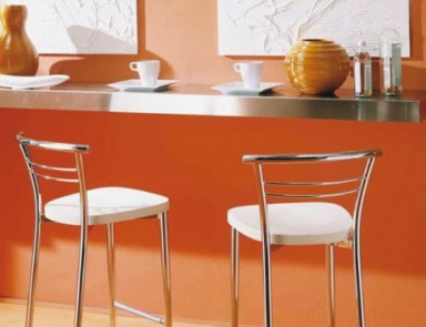 Bar stool with metal base Priscilla, Bontempi Casa