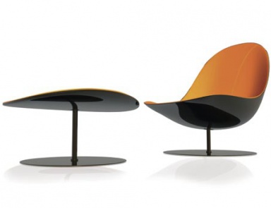 Chair with foot bench, La Cividina