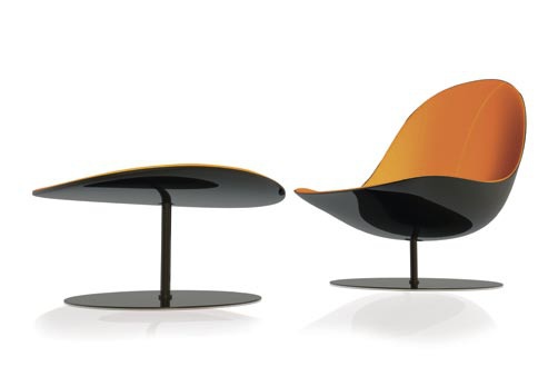 Chair with foot bench, La Cividina