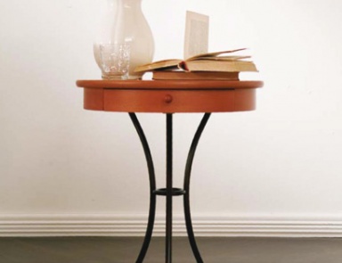 Bedside table made of metal with glass top Vincent, Bontempi Casa 