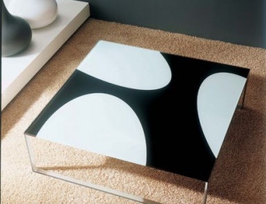 Coffee table metal with glass top Hiphop, Bontempi Casa