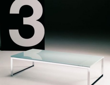 Coffee table metal with glass top Hiphop, Bontempi Casa