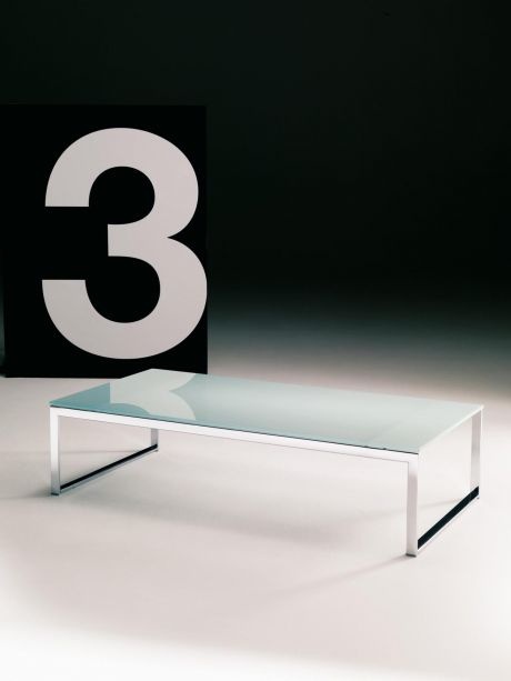 Coffee table metal with glass top Hiphop, Bontempi Casa