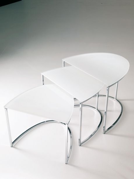 Coffee table metal with glass top Hoppy, Bontempi Casa