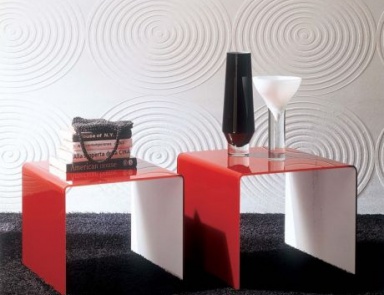 Table-console in bent glass Igloo, Bontempi Casa