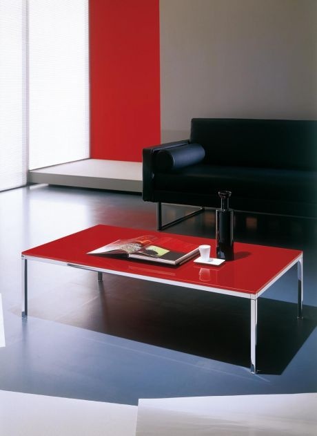 Coffee table metal with glass top Quadrante, Bontempi Casa