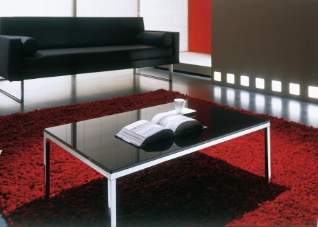 Coffee table metal with glass top Quadrante, Bontempi Casa
