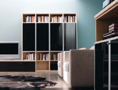 Modular storage system with open and closed modules, Morassutti