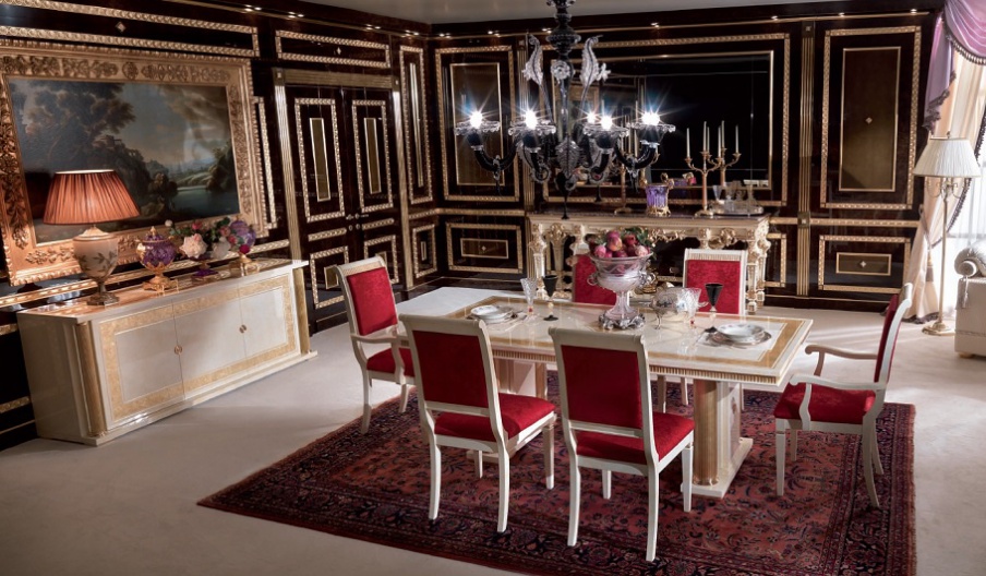 Dining room (dining set) made of solid wood Magna Plus, Turri