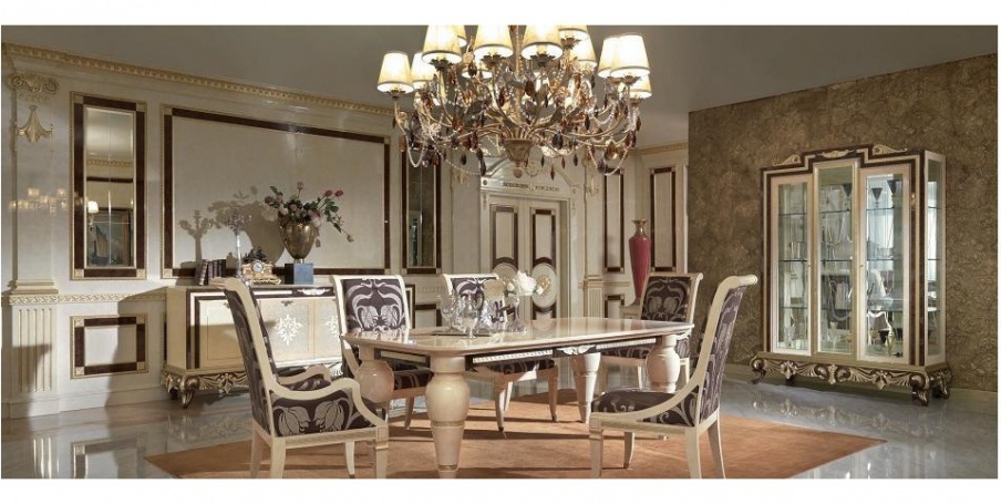 Dining room (dining set) made of solid wood Hermitage, Turri