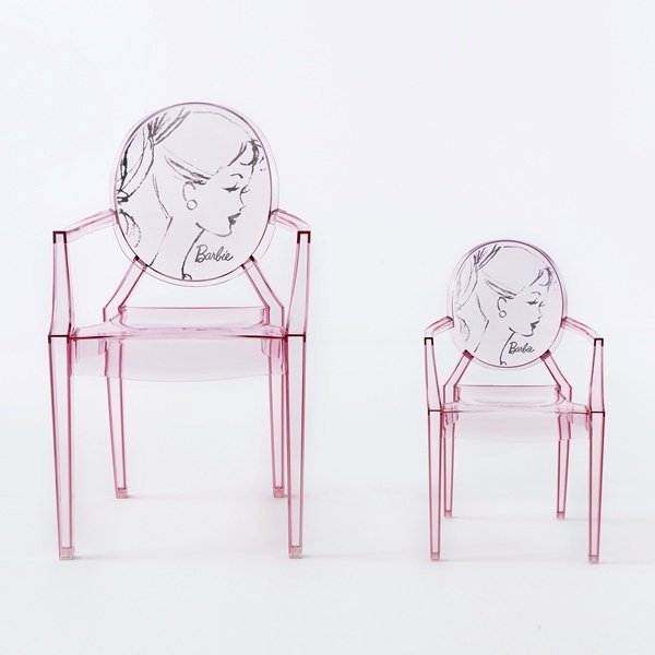Chair with armrests Lou Lou Ghost by Kartell