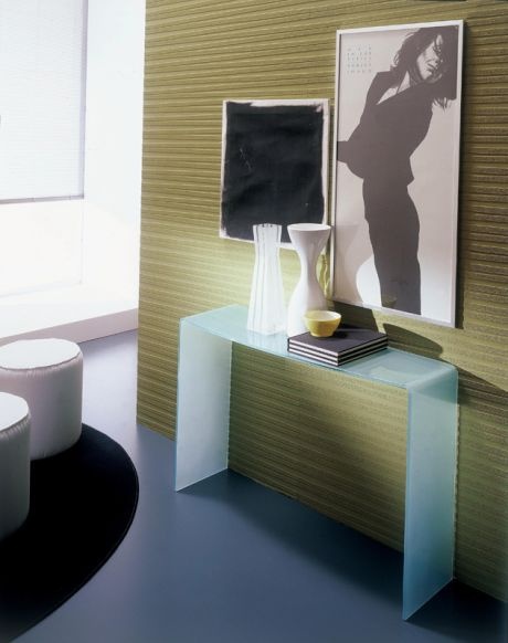 Console in bent glass Toga, Bontempi Casa