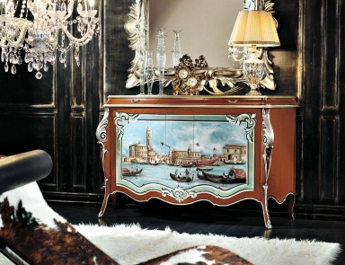 Wooden chest of drawers, Modenese Gastone