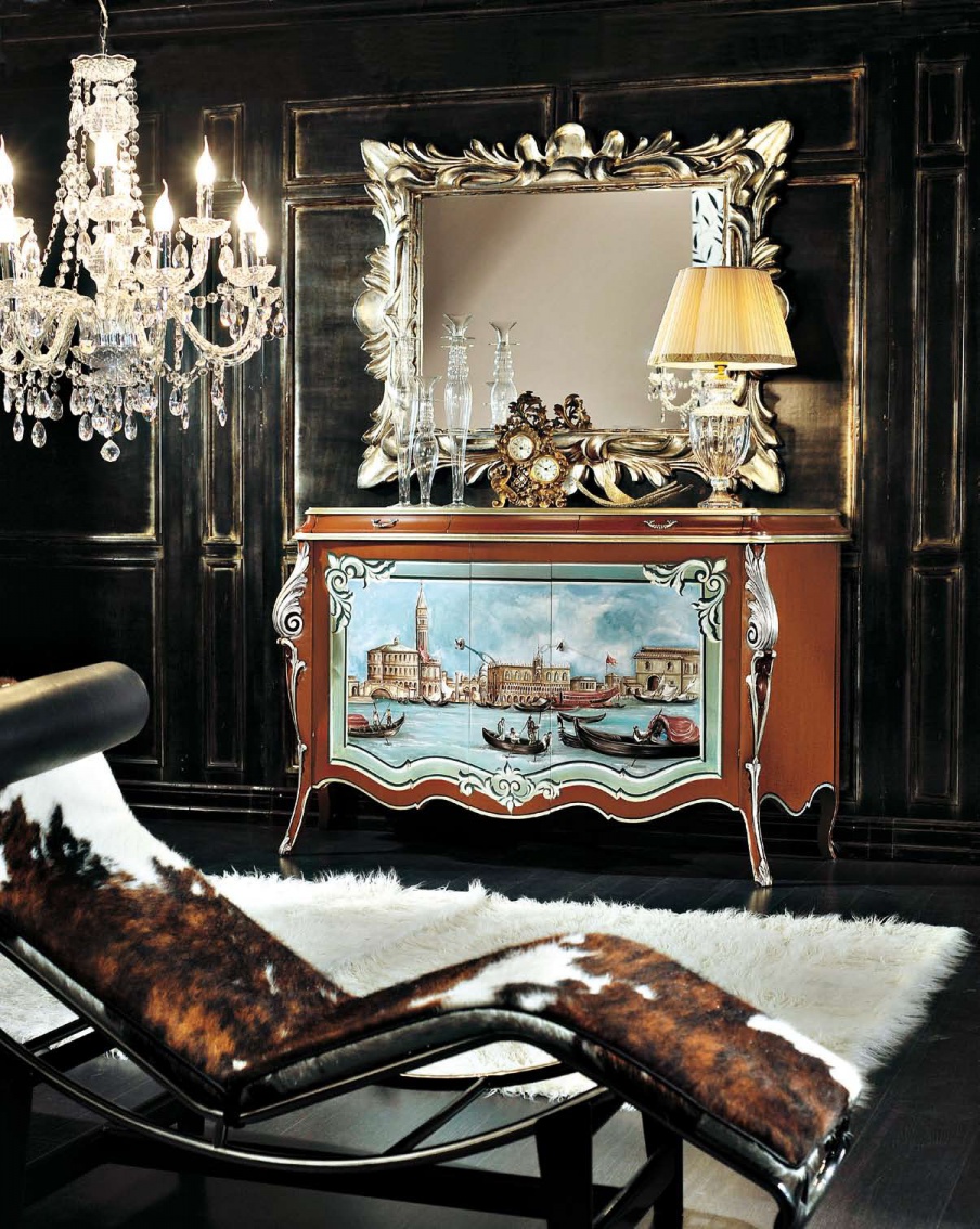 Wooden chest of drawers, Modenese Gastone