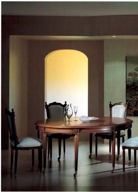 Set for dining with round table, OAK