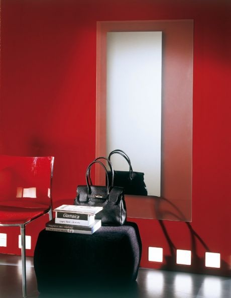 Wall mirror in rectangular frame made of Square glasses, a Bontempi Casa