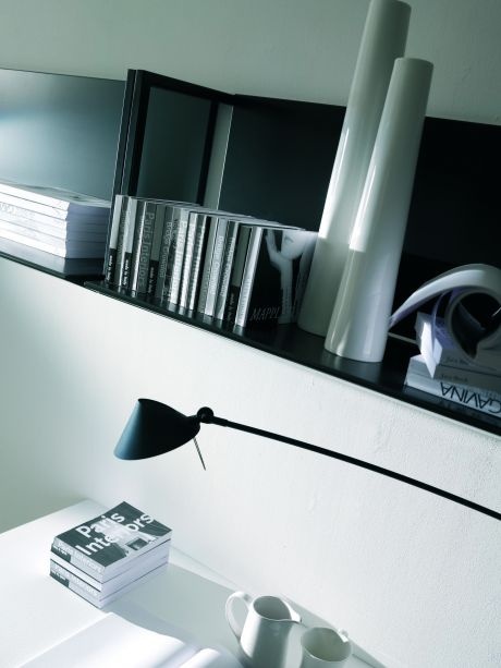 The rack on the basis of metal and glass shelves Elton, Bontempi Casa 