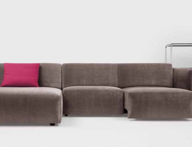 Corner sofa with a hidden frame, Nube