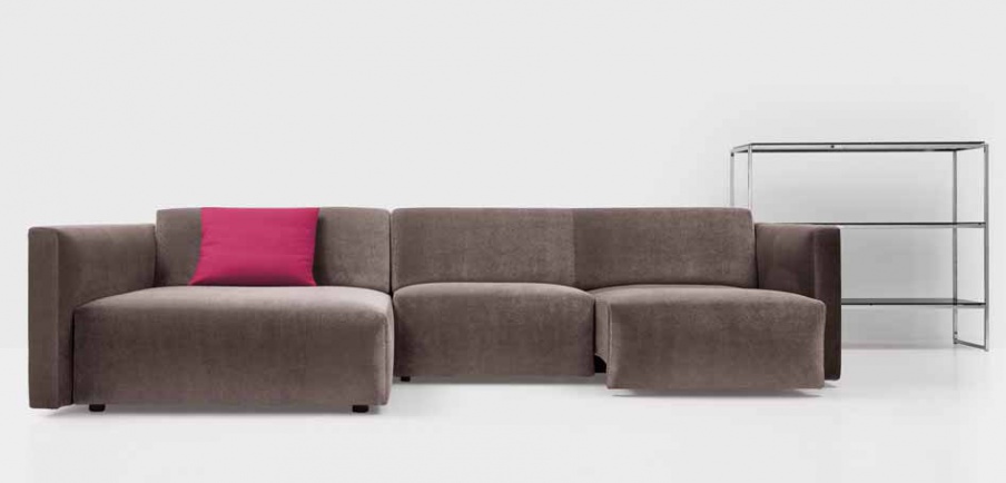 Corner sofa with a hidden frame, Nube