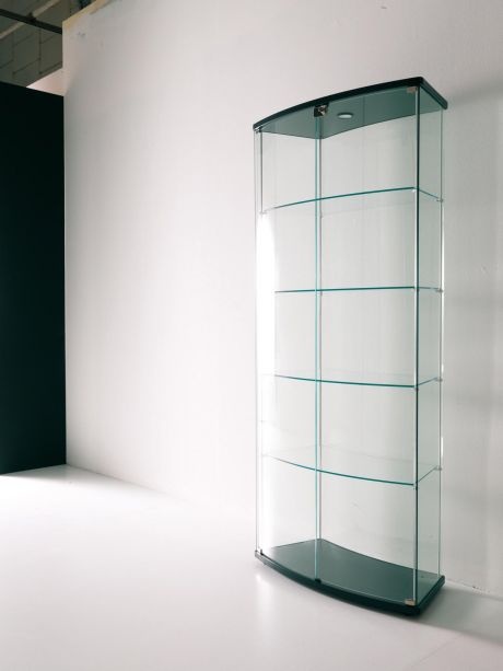 Prismatic showcase with glass shelves Prisma, Bontempi Casa