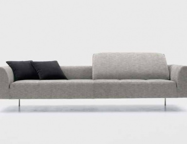 Double sofa bed with metal legs, Nube