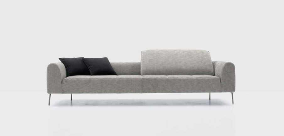 Double sofa bed with metal legs, Nube