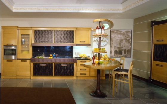 The spacious kitchen is the dream of every lady