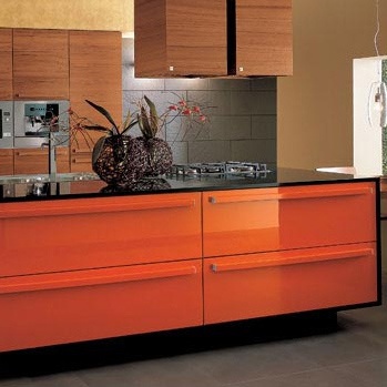 Kitchen (kitchen set) Quardo TEAK AND GLOSSY RAL