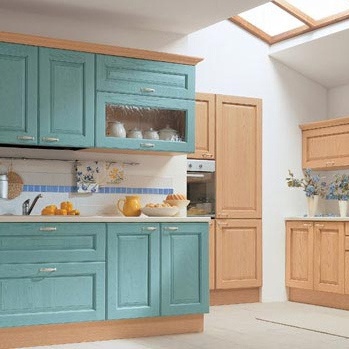 Kitchen (kitchen set) 'epoca NATURAL TURQUOISE AND ASH DECAPE