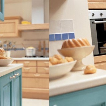 Kitchen (kitchen set) 'epoca NATURAL TURQUOISE AND ASH DECAPE