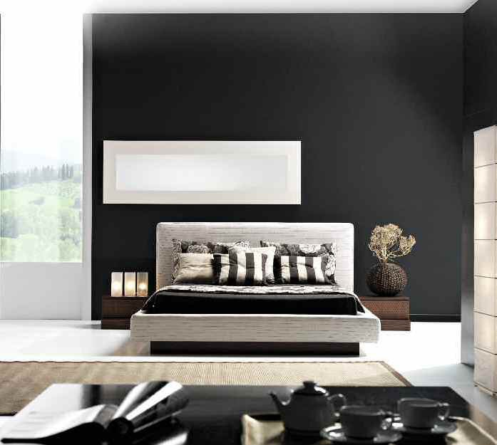 Double bed with a hidden frame, Rattan wood