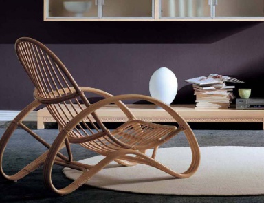 A chair on a frame of wood, Rattan wood