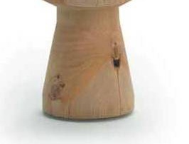 Stool Siesta 2 on the basis of solid cedar with a seat made of walnut wood, Riva 1920