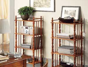 Bookcase with carved posts, Tosato