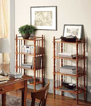 Bookcase with carved posts, Tosato