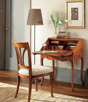 Bureau with hinged working surface, Tosato