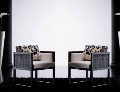 Chair on high legs, Rattan Wood