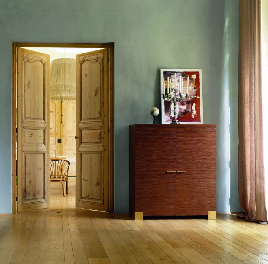 A chest of drawers with hinged doors, Roberti Rattan